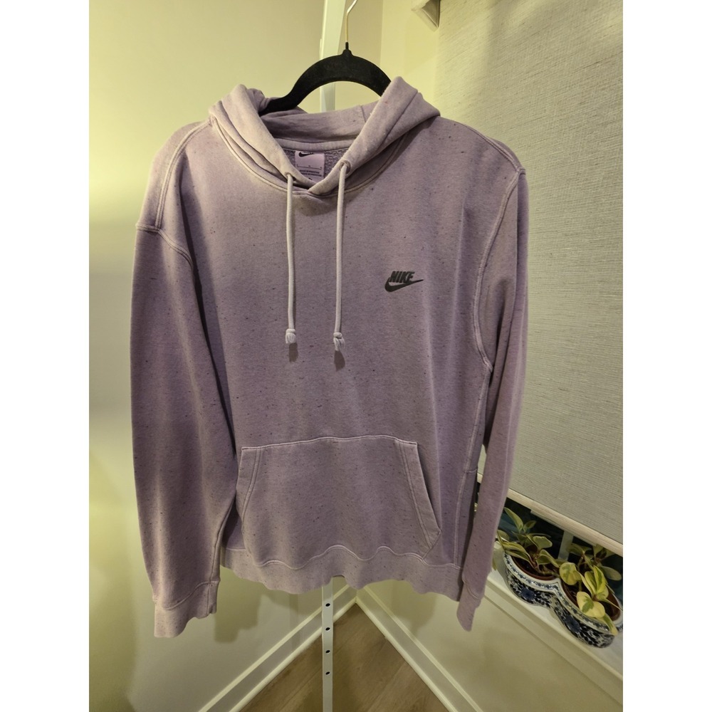 NIKE Sportswear Move To Zero Heathered Purple Hoodie DA0680-596 Men's Size L